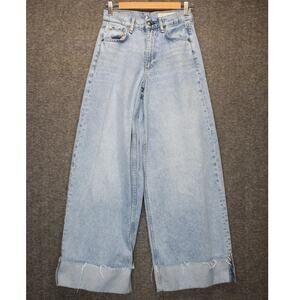 rag & bone Light Blue Wide Leg Jeans